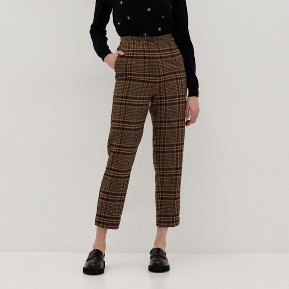 Pants - NWT Love, Bonito Brown Plaid Pants